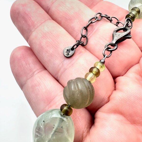 Silpada Prehnite Quartz Serpentine Sterling Silver Necklace - Picture 3 of 3